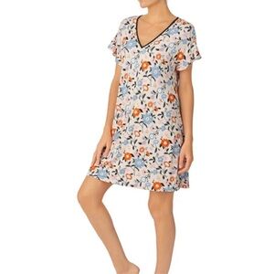 KATE SPADE Floral Night Shirt Comfort Lounge Pajama Nightgown Size Medium